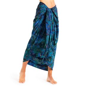 PANASIAM Sarong B Wax batik odcienie zieleni Pareo