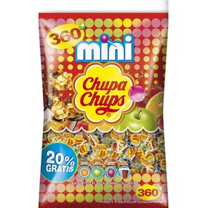 Chupa Chups Mini Lutscher 4 Sorten Lollies im Nachfüllbeutel 2160g