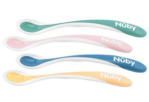 Nûby Breilöffel Soft Sensitive / 4er wärmeempfindlich mit weichem Rand