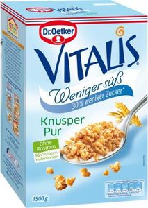 Dr Oetker Vitalis Müsli Knusper pur weniger süß weniger Zucker 1500g