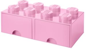 LEGO Aufbewahrungsbox mit Schublade mit 8 Noppen, rosa
