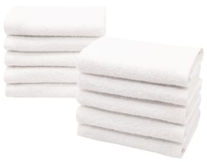 10er Set Seiftücher, Baumwolle, 30x30 cm, 420g/qm, weiß