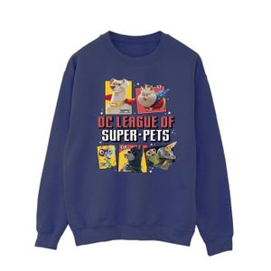 DC Comics - "DC League Of Super-Pets Profile" Sweatshirt für Herren BI21844 (XXL) (Marineblau)