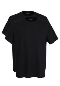 GÖTZBURG Herren T-Shirt, kurzarm, Baumwolle, Single Jersey, schwarz, uni, 2er Pack Größe: 3XL