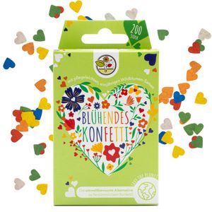 Blühendes Saatgut Konfetti für bunte Wildblumen - Farbenfrohes Blumenkonfetti aus 100% biologisch abbaubarem Samenpapier (200x Stück)