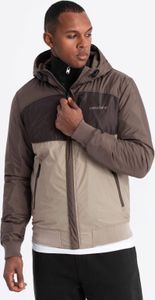 Ombre Clothing Pánska prechodná bunda Amadeus tmavo hnedá XL