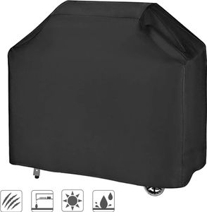 Kryt grilu plynový gril kryt grilu vodotěsný kryt krytu BBQ ochranný kryt digestoře (145x61x117cm) — černá