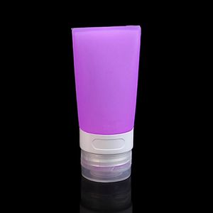 leere Silikon -Reiseflasche Lotion Shampoo Kosmetikrohrbehälter tragbar-Rosa ,Größen:60ML