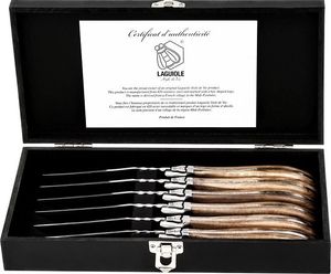 Laguiole Style de Vie Laguiole Style de Vie Steakový nôž Luxury Line - 6-dielny - olivové drevo