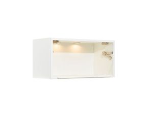 Hülsta Now Touch Hängeelement mit 1 Glasklappe Supermatt Weiß, LED-Beleuchtung:mit LED-Beleuchtung