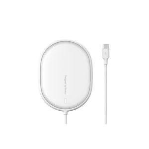 Baseus Induction Charger LIGHT Magnetic Iphone 12 with Type C cable (WXQJ-02) White