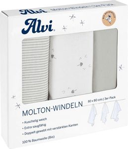 Alvi Moltonwindel / Moltontuch 3er Pack - Organic