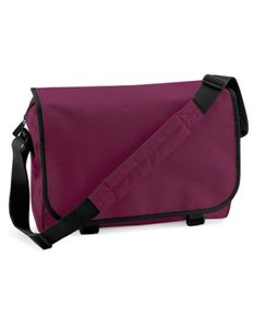 Messenger Bag Umhängetasche | 38 x 30 x 12 cm - Farbe: Burgundy - Größe: 38 x 30 x 12 cm