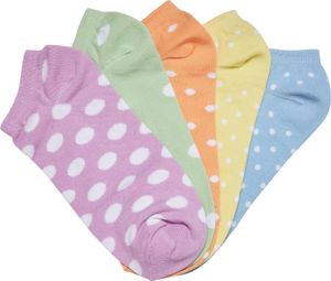 Urban Classics TB3602 | No Show Socks Dots 5-Pack - Farbe: summercolor - Größe: 47-50