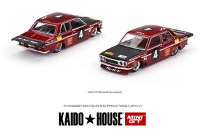 Kaidohouse KHMG087 Datsun 510 Pro Street JPN V1 candyrot (RHD) MiniGT Maßstab 1:64 Modellauto