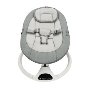 Elektrische Babywippe, 5-stufig einstellbare Schaukel, Bluetooth & Fernbedienung, HELLGRAU