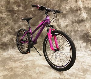24 Zoll ALU MÄDCHEN MTB MIRAGE VON UMIT, Gefedert mit 21-Gang Daumenklickkettenschaltung Shimano NEU 2466 pink, AB 132 CM KÖRPERGRÖSSE