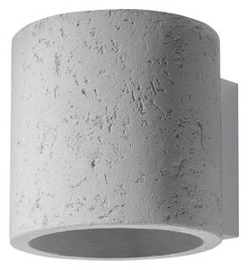 SOLLUX lighting Orbis Downlight Wandleuchte De Modernes Design, Industriestil, zylindrische Form, aus of Beton, 1 x G9 Glühbirne austauschbar | Grau, 10 x 12 x 10 cm