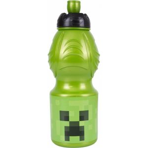 ASTRA Trinkflasche Wasserflasche Getränkflasche MINECFAFT grün leicht Kinder Jungen