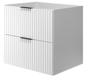 Rodan Waschtisch-Unterschrank 60cm | Weiß matt | 2 Softclose-Schubladen | B/H/T 60/57/46cm | Badezimmerschränke, Badmöbel, Waschbeckenunterschrank