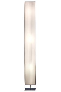 SalesFever Stehleuchte 160 cm eckig | Plissee Latex-Lampenschirm | verchromtes Metall | B 20 x T 20 x H 160 cm | weiß