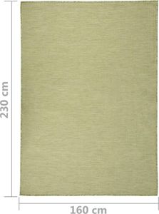 vidaXL Outdoor-Teppich Flachgewebe 160x230 cm Grün