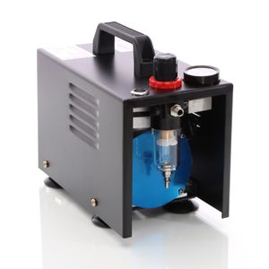 Airbrush Kompressor AF18A kompakt mit Manometer Druckminderer Abschaltautomatik