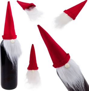Weihnachten Besteckhalter Mini Weihnachtsmütze Besteckbeutel Flasche Deko