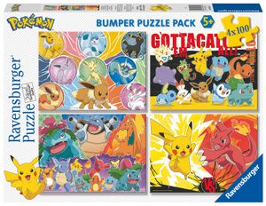 RAVENSBURGER Pokémon Puzzle 4x100 Teile