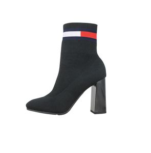 Buty damskie Tommy Jeans Sock Helled Boot botki na obcasie 40