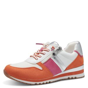 MARCO TOZZI Damen Schnürschuh Reißverschluss Sneaker 2-23707-41, Größe:39 EU, Farbe:Orange