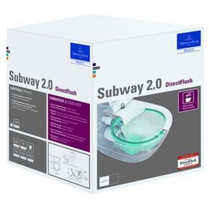 Villeroy & Boch Combi-Pack SUBWAY 2.0 inkl. Wand-WC tief DirectFlush und WC-Sitz SlimSeat weiß