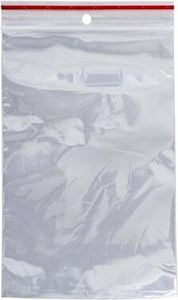 Q-Connect® KF11353 Vrecko na pásku s potlačou - 100x150 mm, priehľadné, 100 kusov