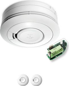 2x Ei Electronics Ei650RF Funkrauchmelder - Set aus funkvernetzbarem Rauchwarnmelder und Funkmodul - Bestnote Stiftung Warentest