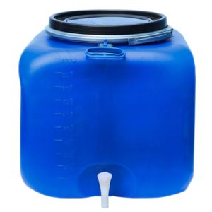 Futtertonne Weithalsfass 100l Fasssilage Kunststoff Regen Fass mit Zapfhahn 100 Liter blau