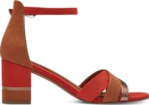 MARCO TOZZI Damen Sandalette geschlossene Ferse Colorblock 2-28036-42, Größe:41 EU, Farbe:Orange