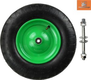 Ersatzrad Schubkarrenrad mit Achse 400/-8 / 4PR Luftrad
