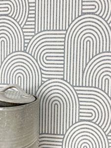 NEWROOM Tapete Grau Vliestapete Linien - Mustertapete Boho Weiß Bogen Boho Tapete Modern Ethno-Muster NEWROOM Tapete Grau Vliestapete Linien - Mustertapete Boho Weiß Bogen Boho Tapete Modern Ethno-Muster