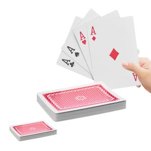 relaxdays 2 x Pokerkarten Jumbo 54 Karten