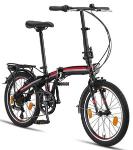 Licorne Bike Conseres Premium Falt Bike in 20 Zoll - Fahrrad für Herren, Jungen, Mädchen und Damen - Shimano 6 Gang-Schaltung - Hollandfahrrad