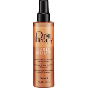 Fanola Oro Therapy 24k Gold Bi-Phase Conditioner Conditoner ohne Spülung für Feinheit und Glanz des Haars 200 ml