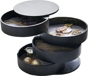 Schmuckkasten Schmuckbox Schmuckorganizer Schmuckschatulle Aufbewahrungsbox Schwarz