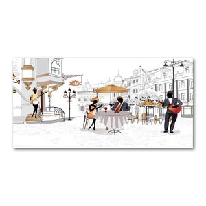 Tulup® Acrylglas - 140 x70 cm - Bild auf Plexiglas Acrylglas Bild - Dekorative Wand für Küche & Wohnzimmer  - Kunst: modern & klassisch - Café - Weiß