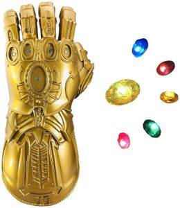 Infinity Gauntlet, Thanos War Infinity Gems Handschuhe mit 6 abnehmbaren LED-Steinen, Magnetdesign, 3 Blitzmodus, Bar Cosplay Party Requisiten für Erwachsene