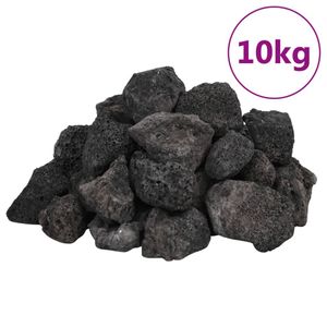 vidaXL Lavagranulat 10 kg Schwarz 3-5 cm