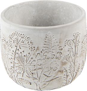 Clayre & Eef Blumentopf Ø 14x11 cm Beige Stein