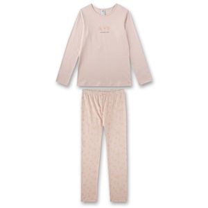 Sanetta Mädchen Schlafanzug, 2-tlg. Set - Teens Pyjama, lang, Baumwolle, Motiv Rosa 152