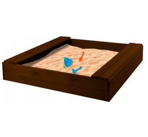 Sandkasten Sandbox Sandkiste Holz Spielhaus für Kinder 150x150; Palisander