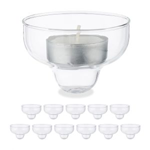 relaxdays tea light holder pływający zestaw 12 sztuk