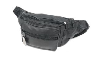 Bauchtasche für Damen und Herren I Gürteltasche I Umhängetasche Hüfttasche, Farbe: Schwarz
